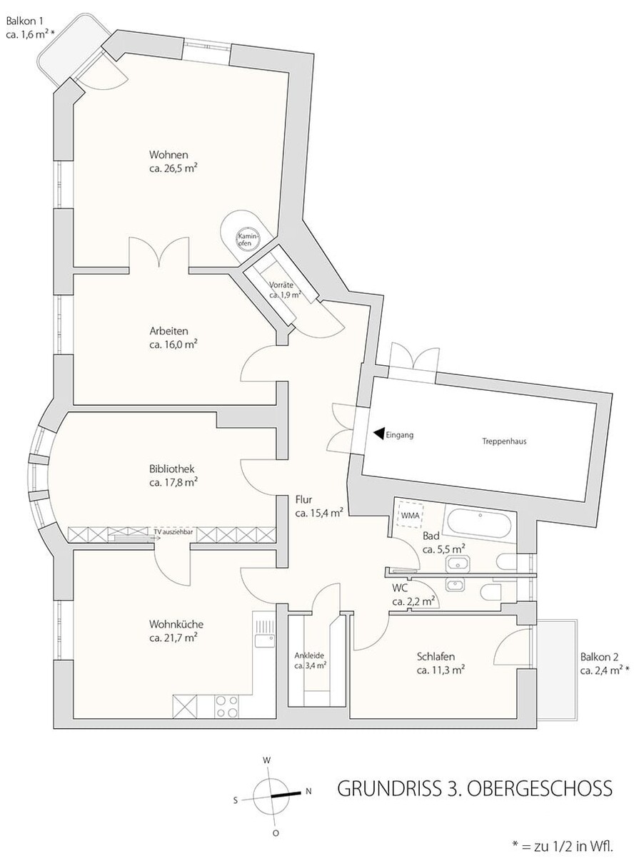 Grundriss 3OG