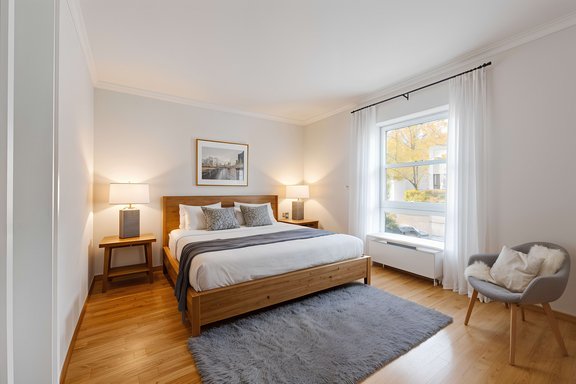 Schlafzimmer zum Garten