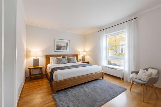 Schlafzimmer zum Garten