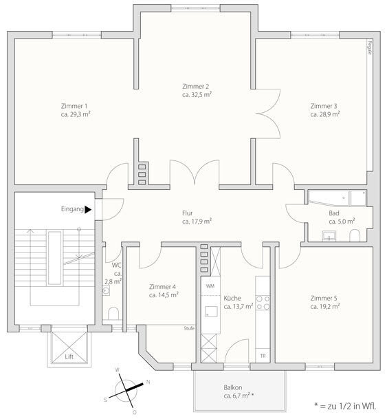 Grundriss 2 Obergeschoss