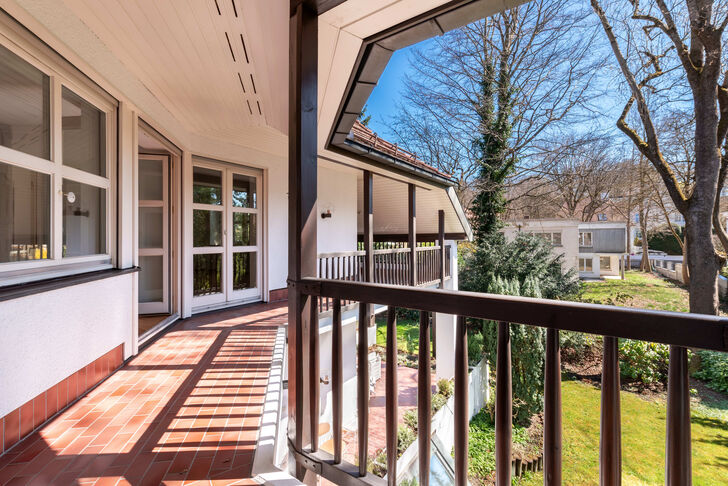 Balkon mit Gartenblick