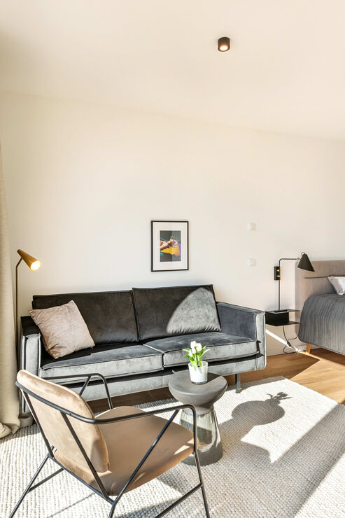 Bett in behaglicher Nische