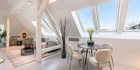 Stylische 3-Zimmer-Maisonette mit Dachterrasse und Loftflair nahe des Elisabethmarkts