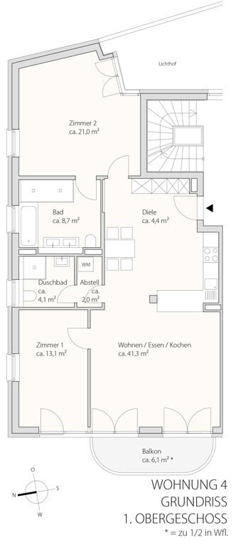 Grundriss Whg 4