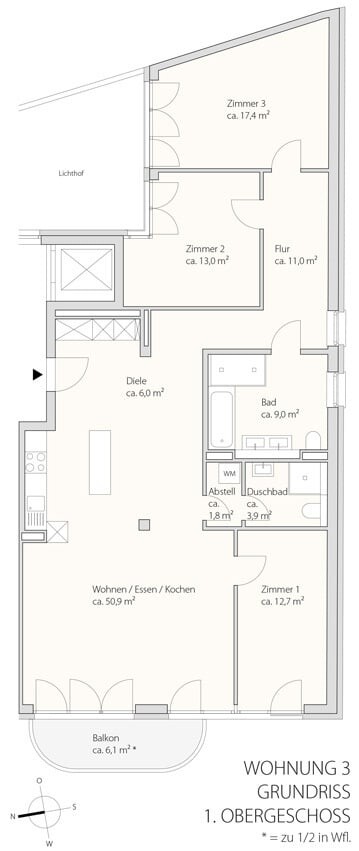 Grundriss 1 OG