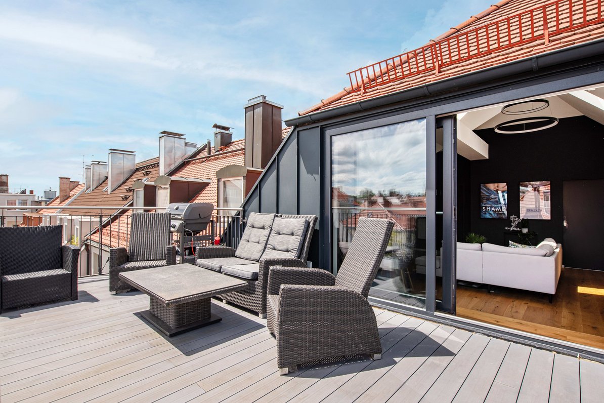 Sunny open-air living room