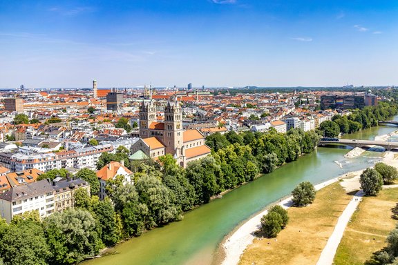 Toplage in Isarnähe