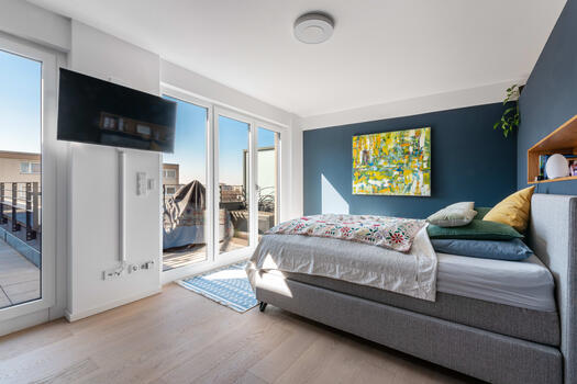 Bedroom with roof terrace