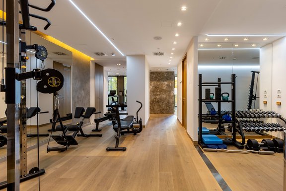 Spa with fitness equipment