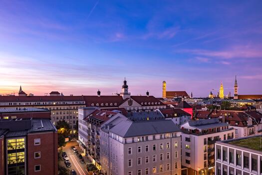 Evening skyline view