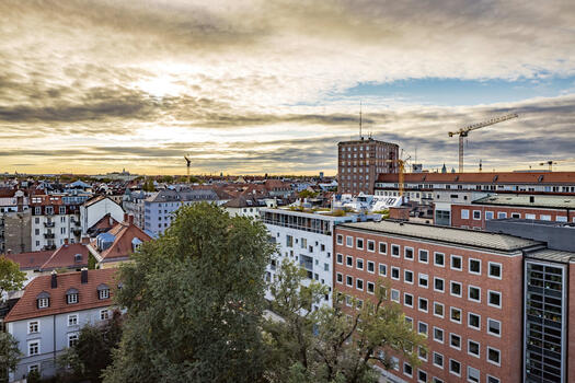 Panoramic view from the living, working area