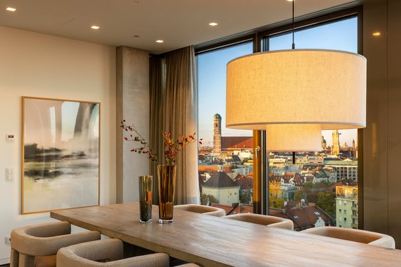 Generous dining table