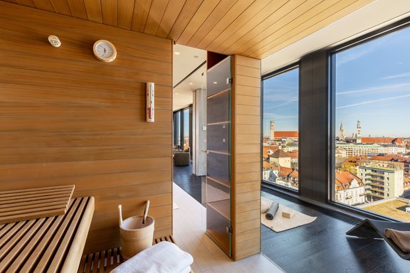 Sauna mit Panoramablick