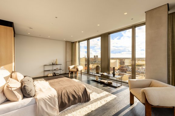 A total of three bedrooms