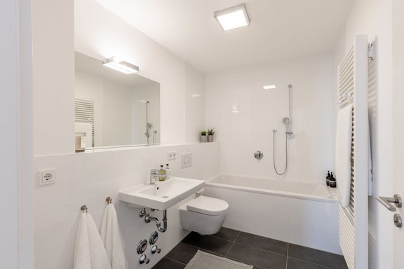 Modern bathroom in the apartment