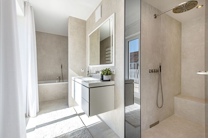 Edles Bad en suite mit Dampfdusche