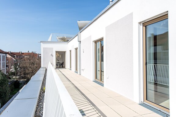 Sunny south-facing terrace