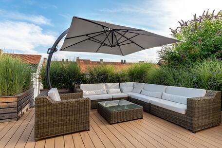 "Therese": Exquisites Penthouse mit Roofgarden, Concierge und 2 XL-Stellplätzen
