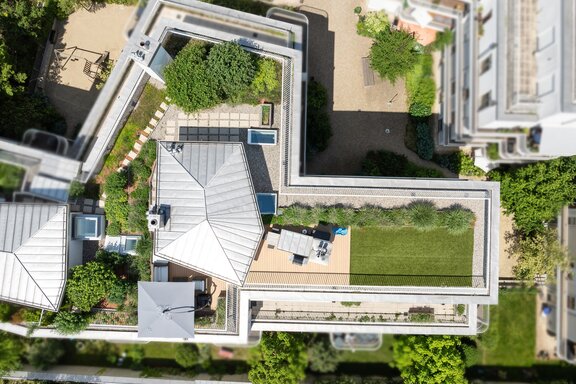 Unique rooftop terrace