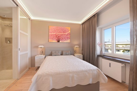 Schlafzimmer zum Innenhof