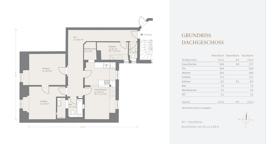 Grundriss Dachgeschoss
