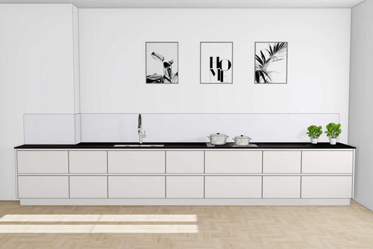 Drawing of the kitchen