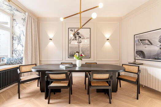 Bright dining area