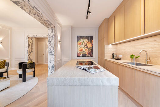 Carpenter kitchen with cooking island