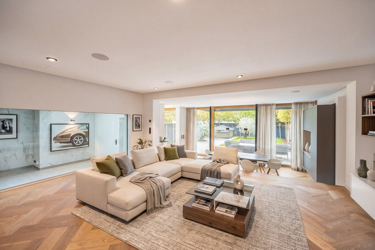 Stimmiges Interiordesign (virtuell möbliert)