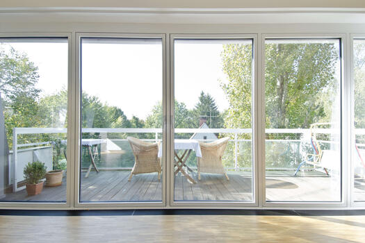 Sunny southwest-facing balcony