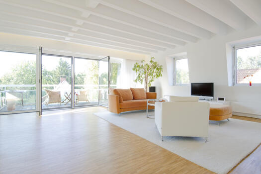 Living area filled with lights