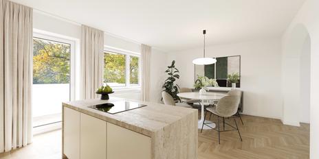 Toplage Gern: Großzügige 6-Zimmer-Wohnung mit drei Balkonen und attraktivem Entwicklungspotenzial