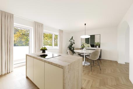 Toplage Gern: Großzügige 6-Zimmer-Wohnung mit drei Balkonen und attraktivem Entwicklungspotenzial