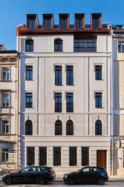 Old building with new façade