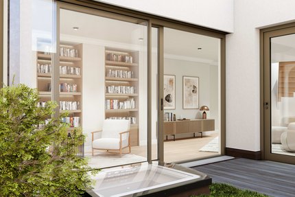 View into the library (Vis.)