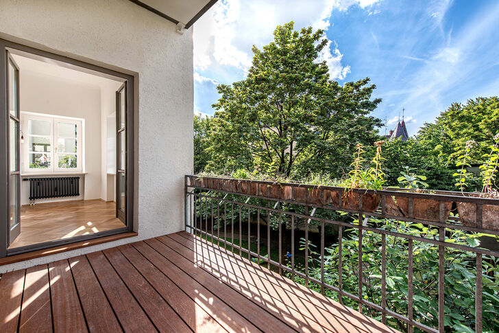 Ruhiger Balkon