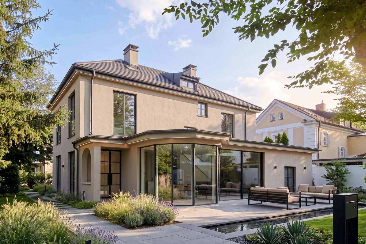 Villa after renovation (rendered)