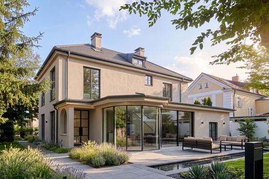 Villa nach Sanierung (visualisiert)