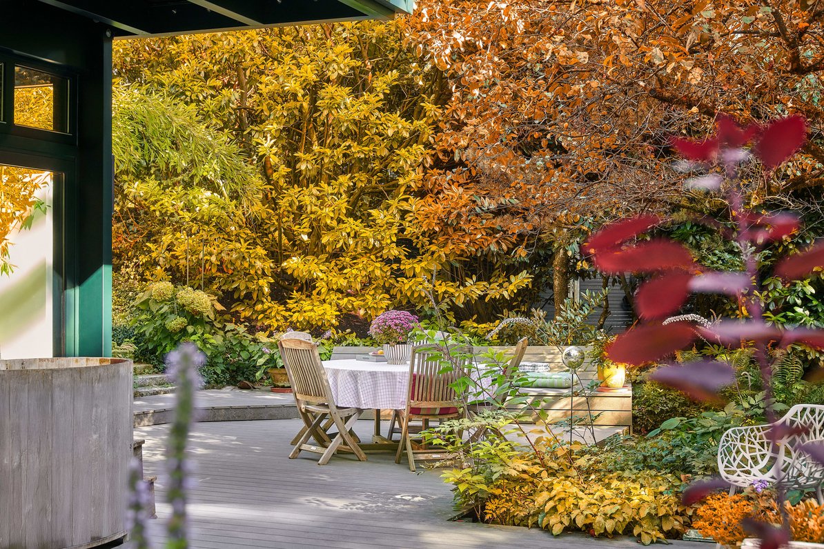 Garden terrace close to nature