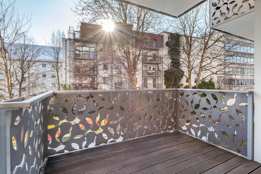 Balcony facing east towards the inner courtyard