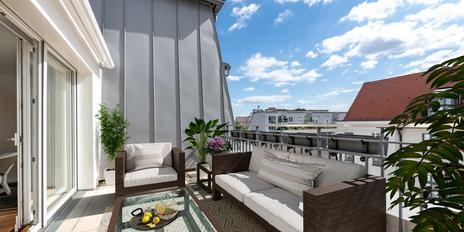 Urban Chic: Stilvolle 3-Zimmer-Maisonette mit Alpenblick in noblem Stadtpalais
