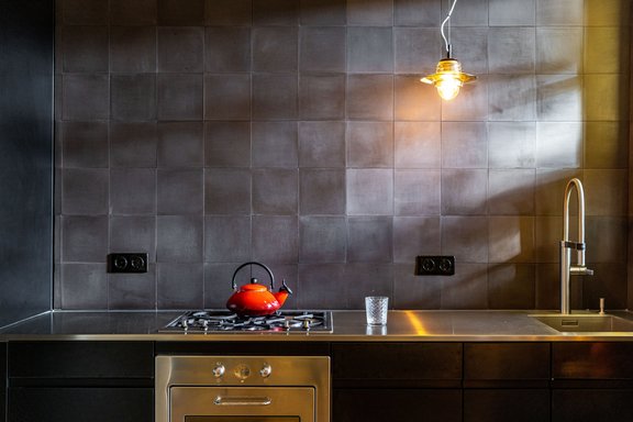 Grey cement wall tiles