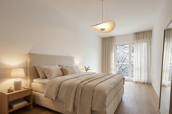 Freundliches Schlafzimmer (visualisiert)