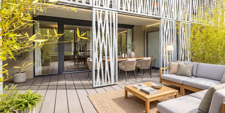 Urban living with a peaceful atmosphere: 2-bedroom apartment for rent with a south-facing terrace