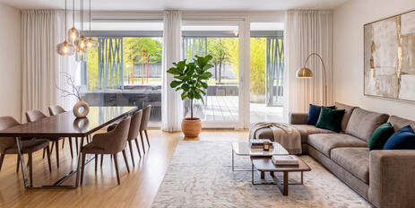 Urban living with a peaceful atmosphere: 2-bedroom apartment for rent with a south-facing terrace