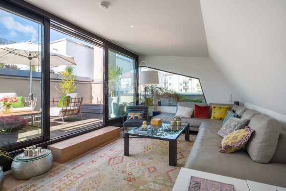 Living area with roof terrace