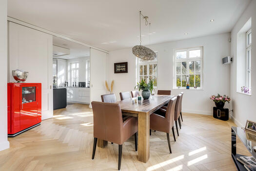 Dining area and kitchen