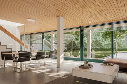 Lichtdurchflutetes Wohnen (visualisiert)