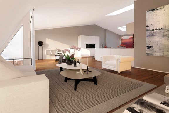 Penthouse Wohnen (Visualisierung)