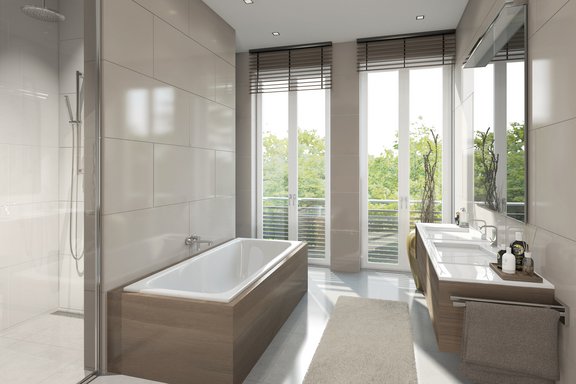 High-quality bathroom design (visualisation)
